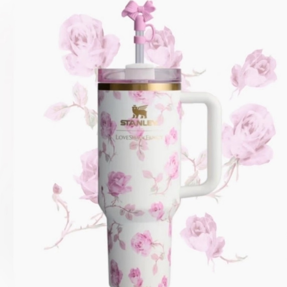 🌸🌸 STANLEY x LoveShackFancy Quencher 40oz Ribbon Rosa Limited Edition